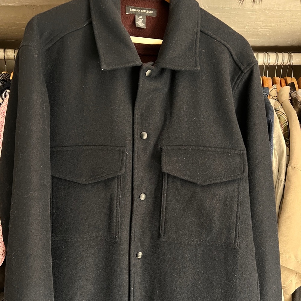 Banana Republic Splittable Wool Blend Shirt Jacket